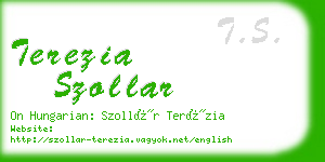 terezia szollar business card